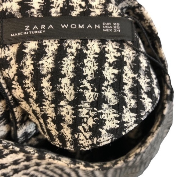 Zara Houndstooth Bell Sleeve Dress New - Picture 6 of 10